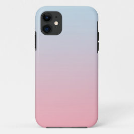 Funda Para iPhone 11 Gradiente moderno de color Ombre Pastel PInk Azul