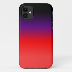 Funda Para iPhone 11 Gradiente negro, púrpura y rojo