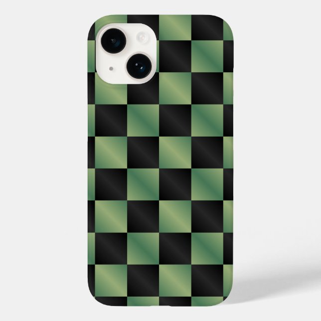 Funda De Case-Mate Para iPhone Gradiente negro verde oliva moderno controlado (Reverso )