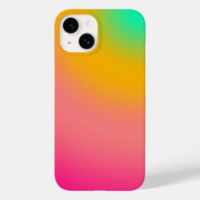 Funda De Case-Mate Para iPhone Gradiente neón de puesta de sol (Reverso )