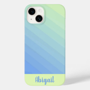Funda Para iPhone 14 De Case-Mate Gradiente Ombre Amarillo Verde Azul Personalizado