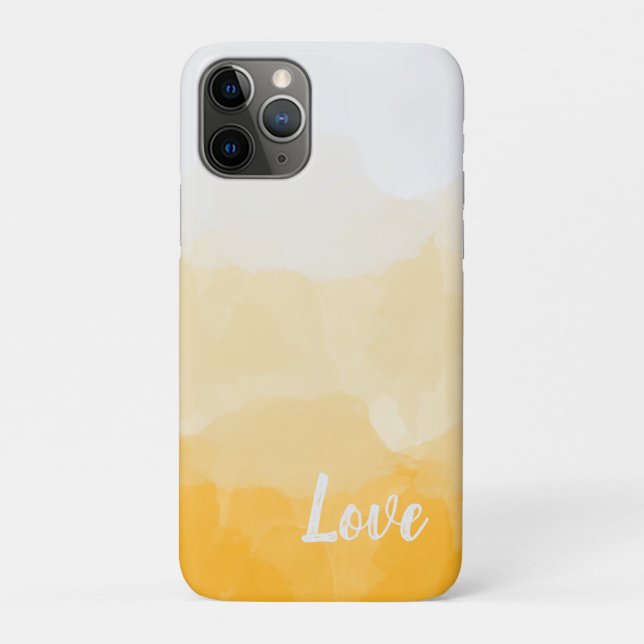 Funda De Case-Mate Para iPhone Gradiente Ombre Saffron y Amor Amarillo Sunlight (Reverso)