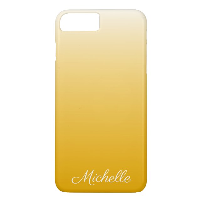 Funda De Case-Mate Para iPhone Gradiente personalizado amarillo oscuro (Reverso)
