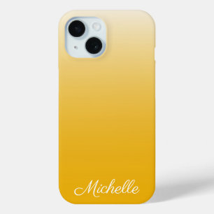 Funda Para iPhone 15 Gradiente personalizado amarillo oscuro