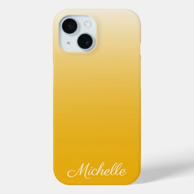 Funda De Case-Mate Para iPhone Gradiente personalizado amarillo oscuro (Reverso )