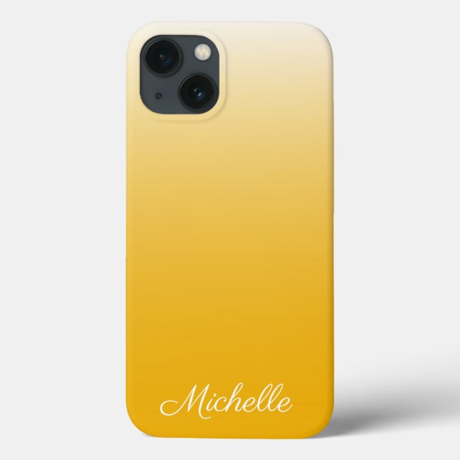 Funda De Case-Mate Para iPhone Gradiente personalizado amarillo oscuro Funda-mate (Reverso)