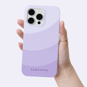 Funda Para iPhone 15 Pro Max Gradiente púrpura personalizado nombre moderno Gir