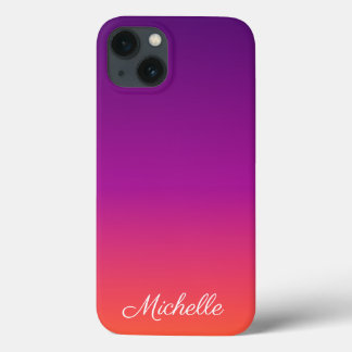Funda Para iPhone 13 Gradiente púrpura, rosa y naranja Funda-Mate i
