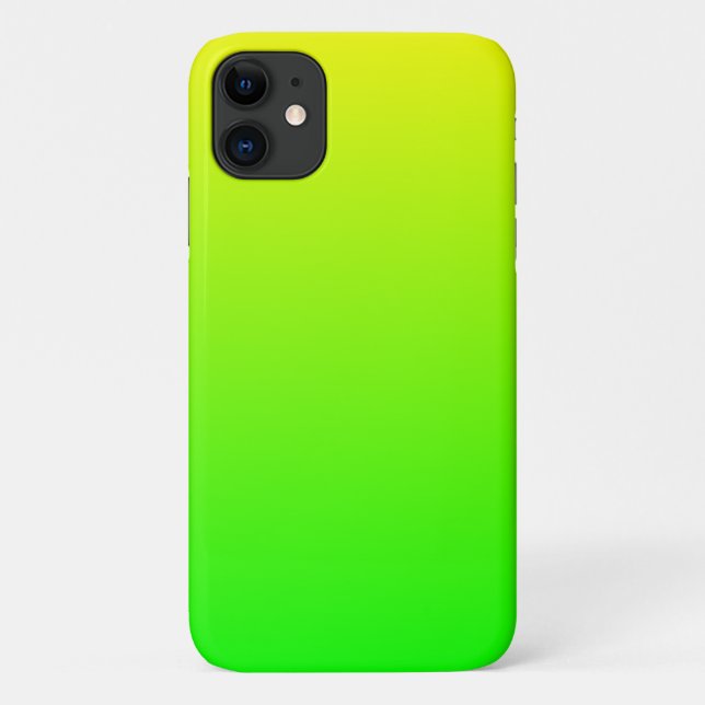 Funda De Case-Mate Para iPhone Gradiente verde amarillo (Reverso)
