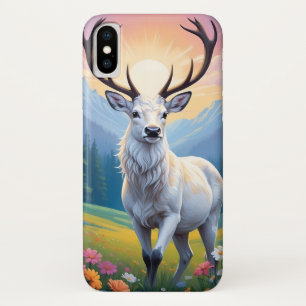 Funda Para iPhone X Grado blanco en pradera con estética de flores