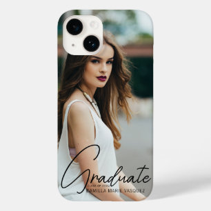 Funda Para iPhone 14 De Case-Mate Graduación de escritura negra en foto de graduado