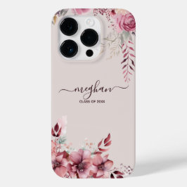 Funda Para iPhone 14 Pro De Case-Mate Graduación del Personalizado de flor de color de a