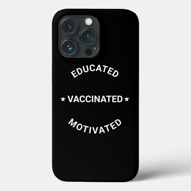 Funda De Case-Mate Para iPhone Graduación divertida educada vacunada (Reverso )