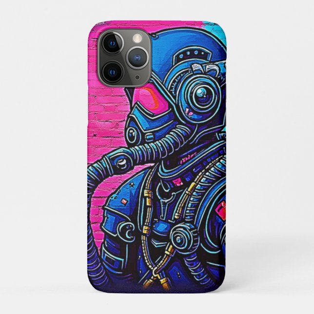 Funda De Case-Mate Para iPhone Graffiti artístico sobre paredes enmascaradas de n (Reverso)
