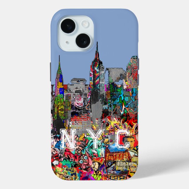 Funda De Case-Mate Para iPhone Graffiti de NYC (Reverso )