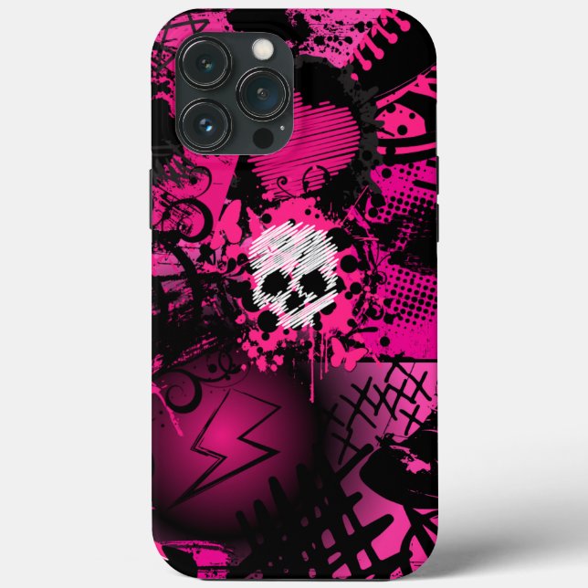 Funda De Case-Mate Para iPhone Graffiti de punk (Reverso )