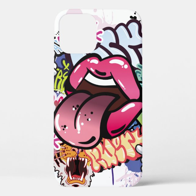 Funda De Case-Mate Para iPhone Graffiti ilustracion con letras de graffiti callej (Reverso )