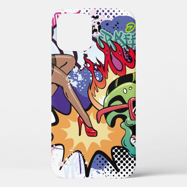 Funda De Case-Mate Para iPhone Graffiti ilustracion con letras de graffiti callej (Reverso )