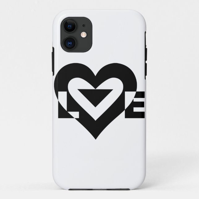 Funda De Case-Mate Para iPhone Gráfica de amor de Guay, negro (Reverso)