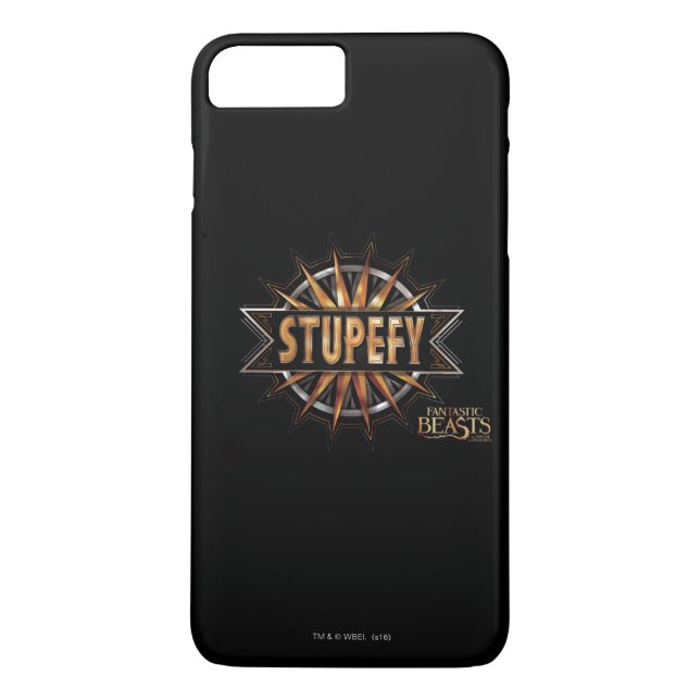 Funda De Case-Mate Para iPhone Gráfica de ortografía con estupidez de oro y negro (Reverso)