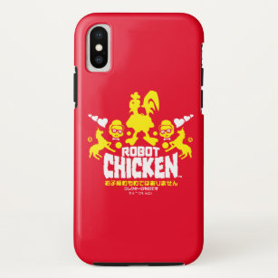 Funda Para iPhone XS Gráfica Robot Chicken Nerd Unicorn