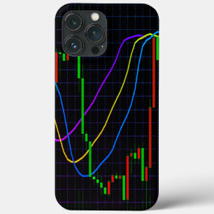 Funda Para iPhone 13 Pro Max Gráfico abstracto de velas del mercado de valores 
