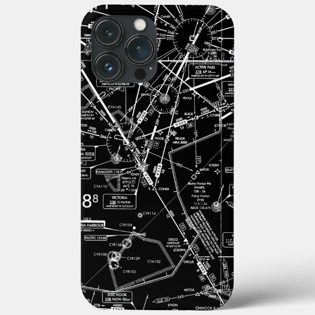 Funda De Case-Mate Para iPhone Gráfico de aviación (Reverso )