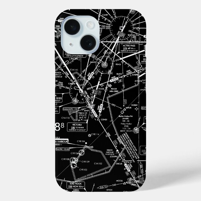 Funda De Case-Mate Para iPhone Gráfico de aviación (Reverso )