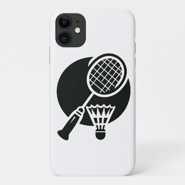 Funda De Case-Mate Para iPhone Gráfico de bádminton (Reverso)