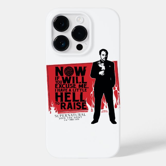 Funda De Case-Mate Para iPhone Gráfico de citas de Crowley supernatural (Reverso )