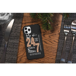 Funda Para iPhone 15 Gráfico de eslóganes Black All Day 24/7