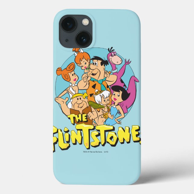 Funda De Case-Mate Para iPhone Gráfico de la familia Flintstones and Rubbles (Reverso)