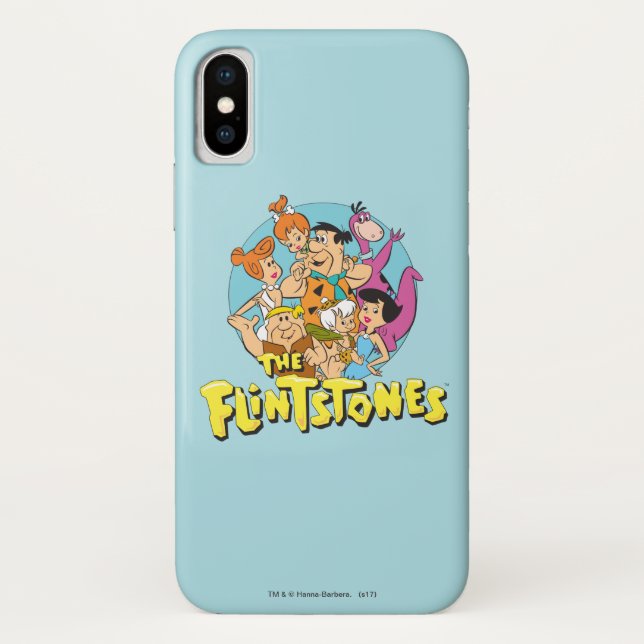 Funda De Case-Mate Para iPhone Gráfico de la familia Flintstones and Rubbles (Reverso)