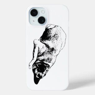 Funda Para iPhone 15 Gráfico de perro delineado protege la tecnología d