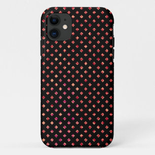 Funda Para iPhone 11 Gráfico de rayas sin soldadura de diamante retro