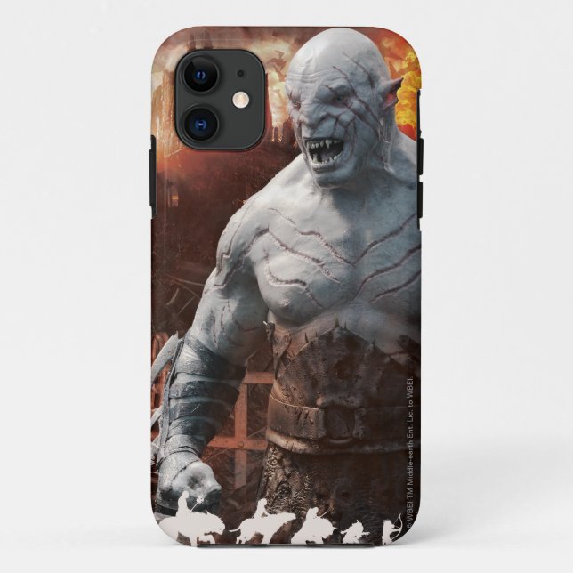 Funda De Case-Mate Para iPhone Gráfico de silueta de Azog & Orcs (Reverso)