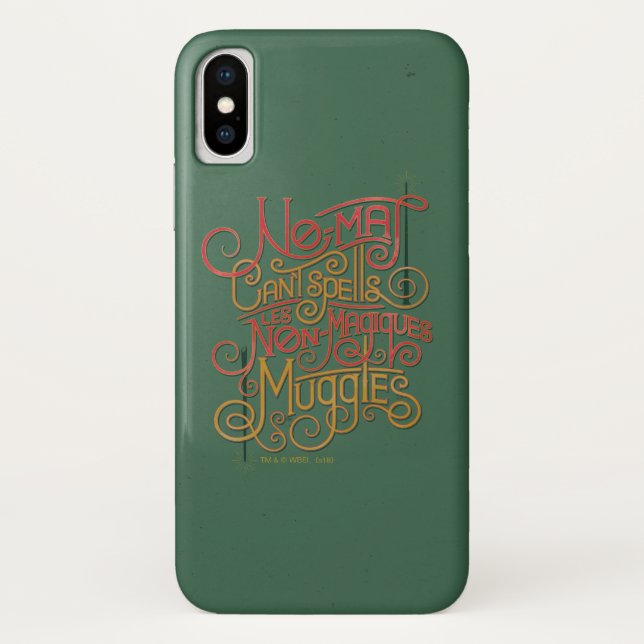 Funda De Case-Mate Para iPhone Gráfico de traducciones localizadas MUGGLE™ (Reverso)