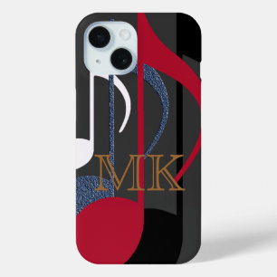 Funda Para iPhone 15 gráfico-diseño de música-notas personalizadas