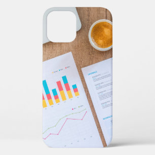 Funda Para iPhone 12 Gráfico gráfico de datos financieros