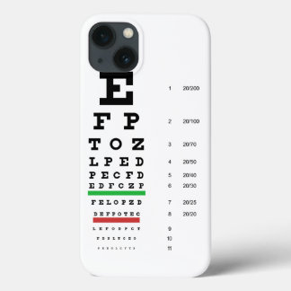 Funda Para iPhone 13 Gráfico visual Snellen