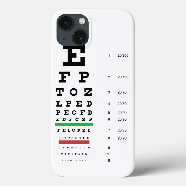 Funda De Case-Mate Para iPhone Gráfico visual Snellen (Reverso)
