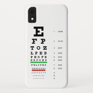 Funda Para iPhone XR Gráfico visual Snellen