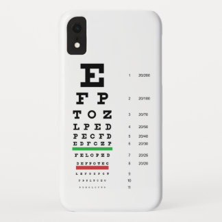 Funda Para iPhone XR Gráfico visual Snellen