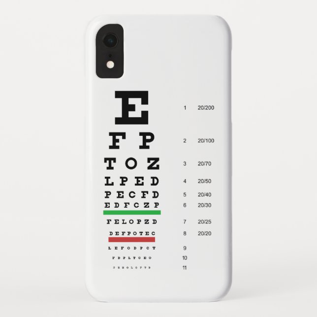 Funda De Case-Mate Para iPhone Gráfico visual Snellen (Reverso)