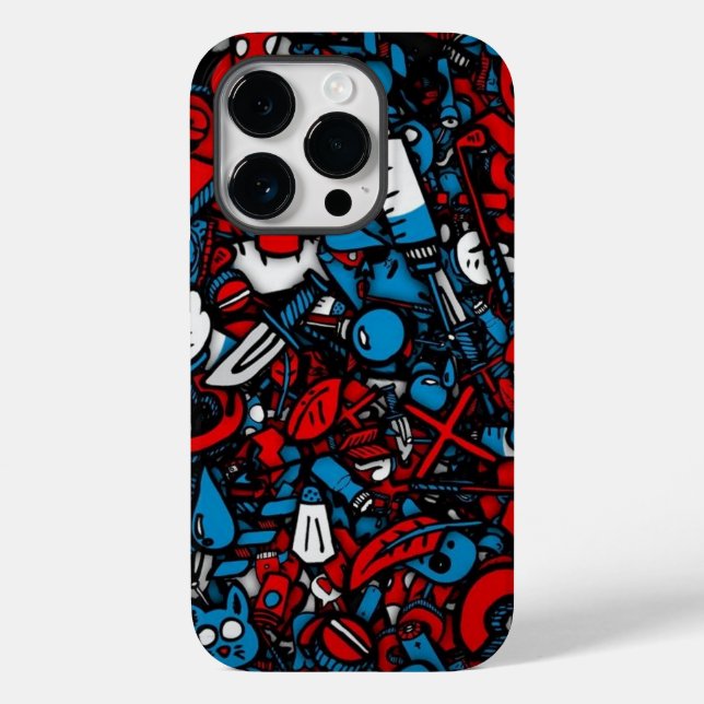 Funda De Case-Mate Para iPhone Grafiti colorido (Reverso )