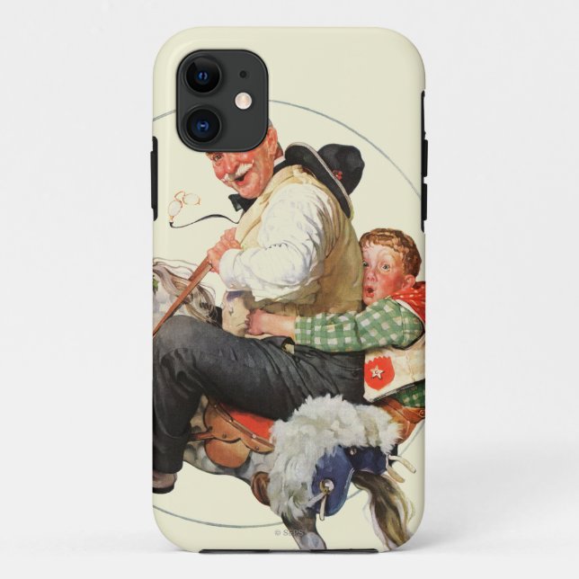 Funda De Case-Mate Para iPhone Gramps en caballo mecedora (Reverso)