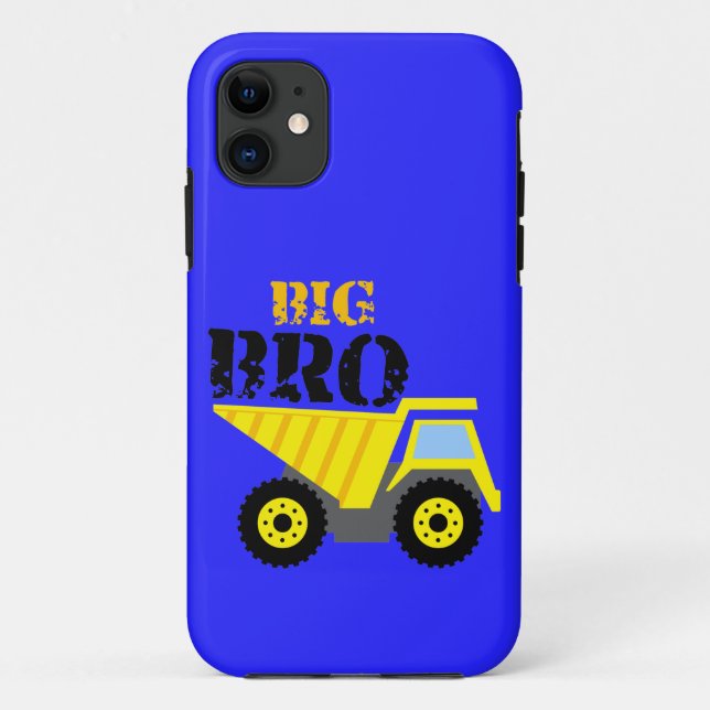 Funda De Case-Mate Para iPhone Gran Bro Construcción Camión de volquete amarillo (Reverso)