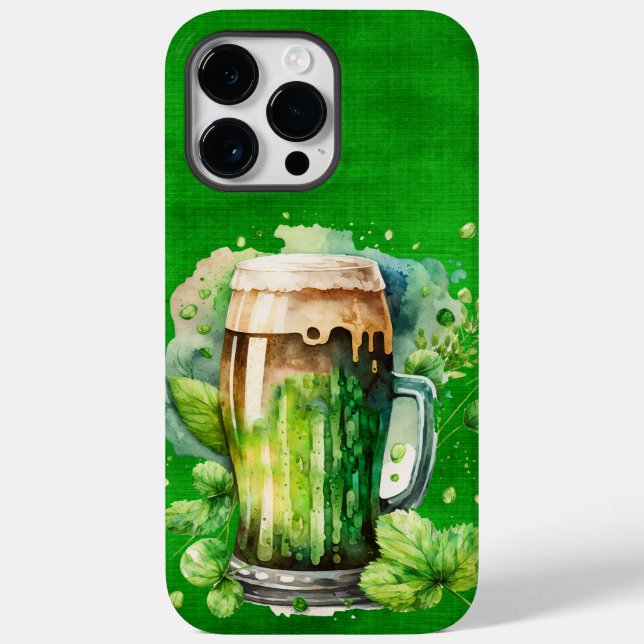 FUNDA DE Case-Mate PARA iPhone GRAN COLOR DE AGUA CERVEZA VERDE IRLANDA (Reverso )
