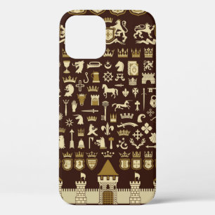 Funda Para iPhone 12 Gran conjunto de elementos heráldicos. 