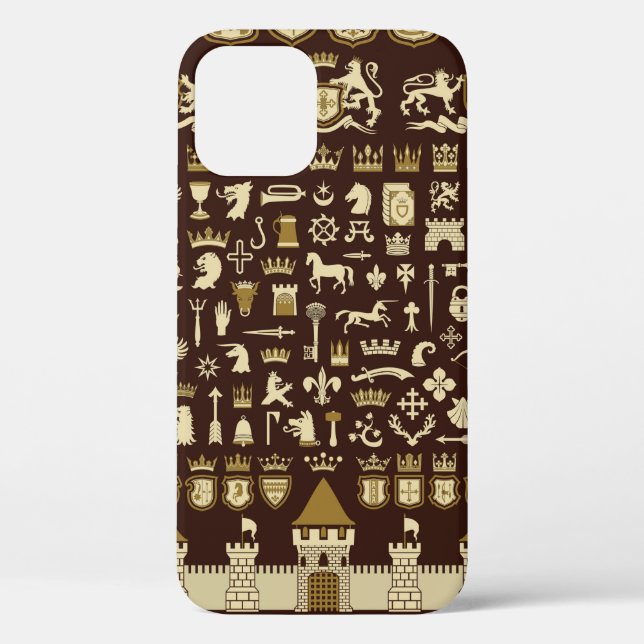 Funda De Case-Mate Para iPhone Gran conjunto de elementos heráldicos.  (Reverso )